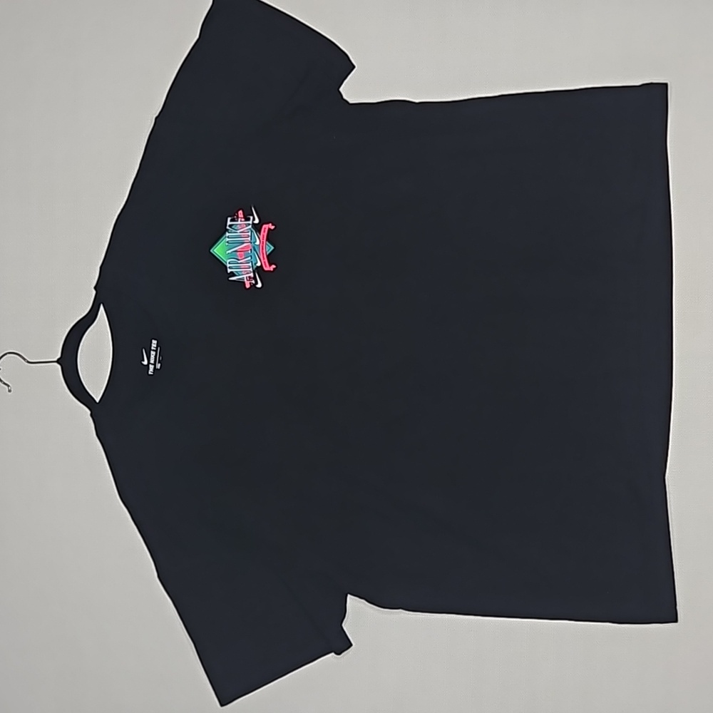 NIKE Air Nike Logo T-Shirt Black Neon 100% Cotton Men's XXL